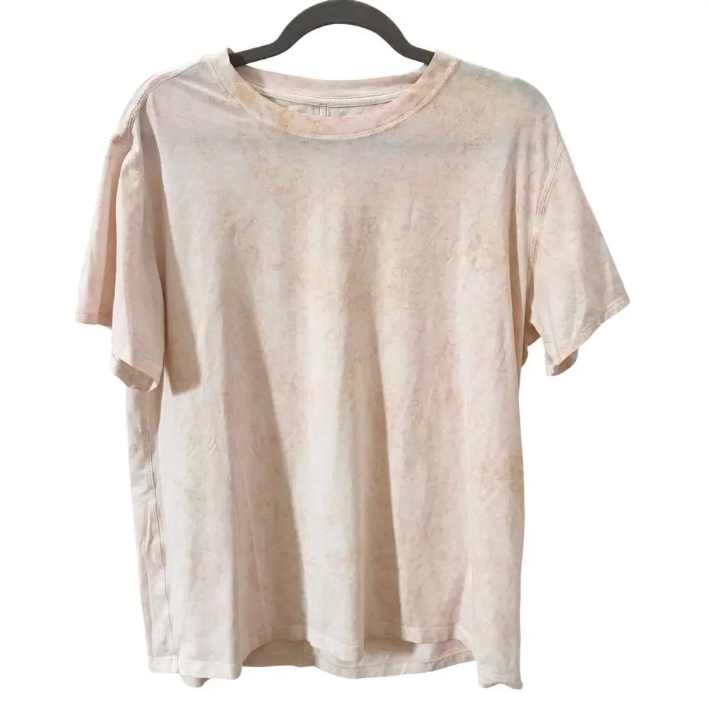 Lululemon All Yours Short Sleeve T-Shirt Cirrus Wash Lemon Strawberry Sz 8 - Picture 5 of 9